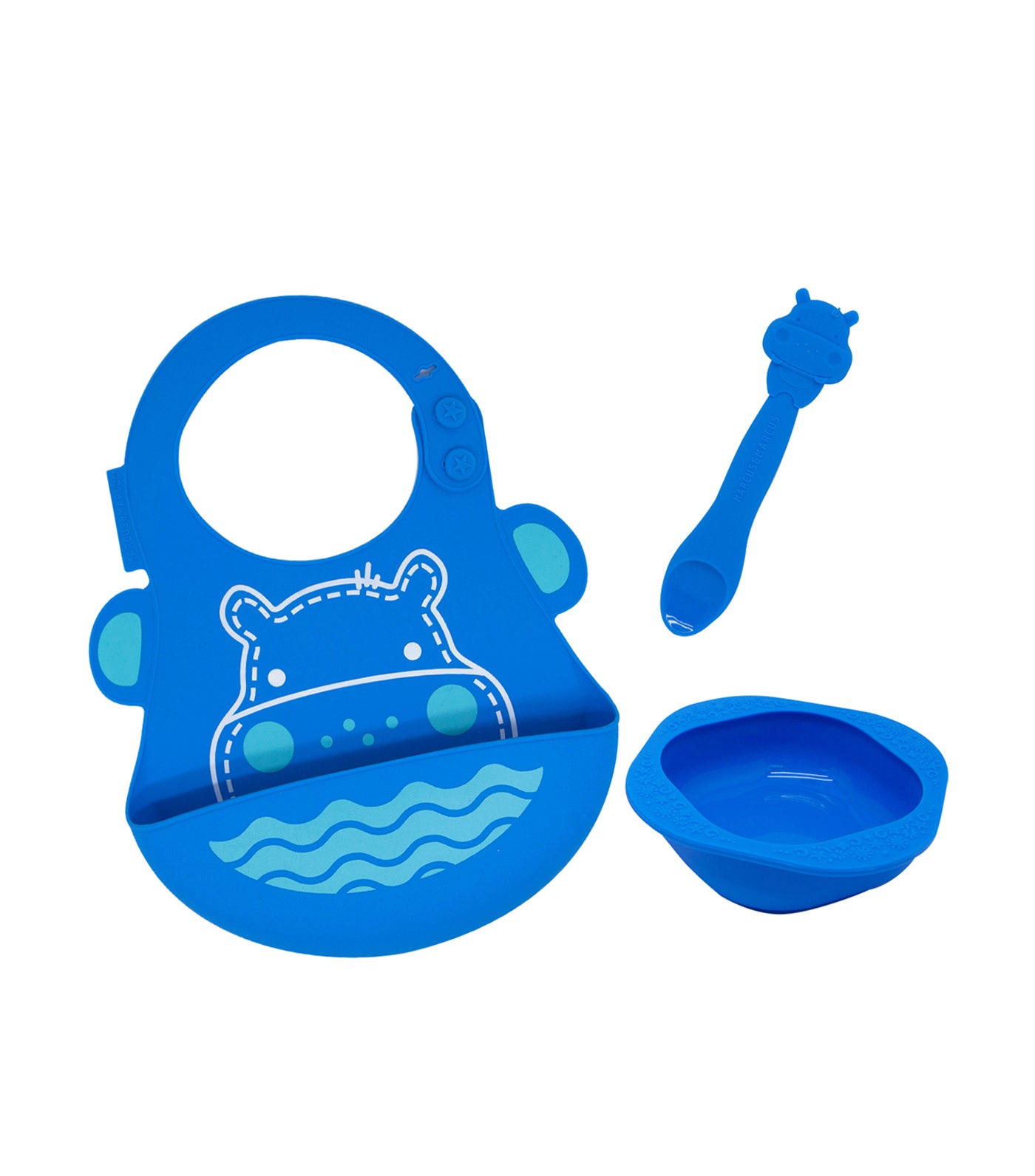marcus & marcus blue baby feeding set