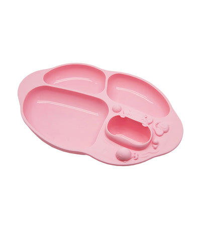 marcus & marcus pink yummy dips suction divided plate