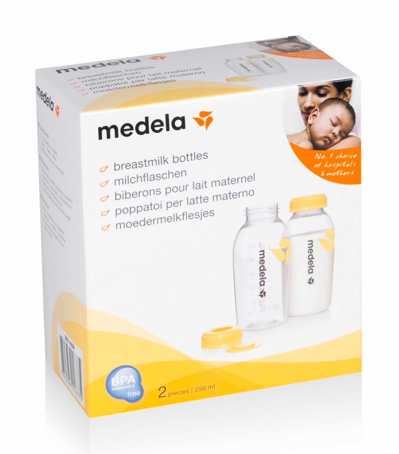 medela breast milk bottle set (2s) 250ml