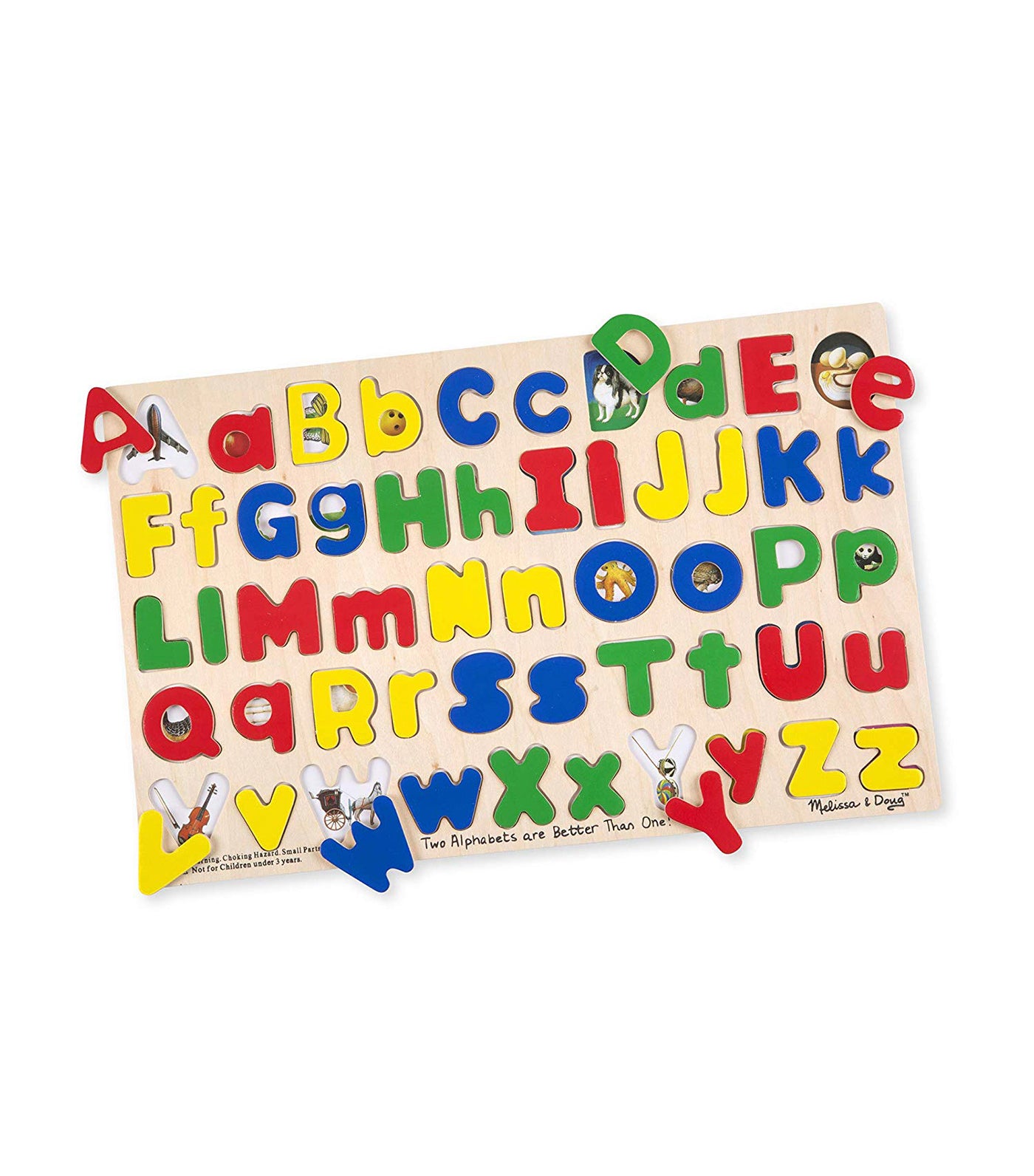 melissa & doug upper and lower case alphabet puzzle