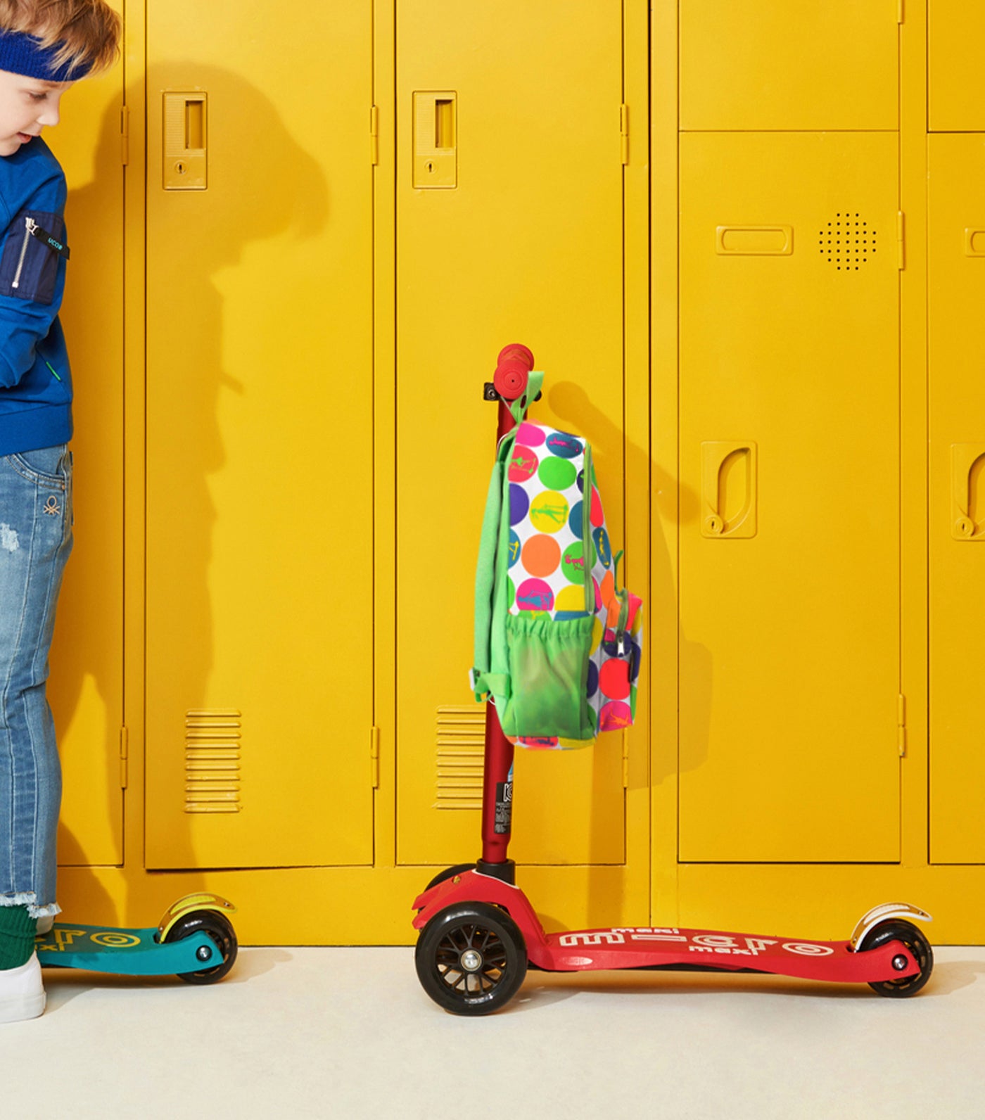 micro multicolor neon dots rucksack bag