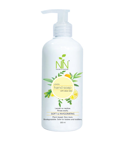 nature to nurture lemon hand soap with aloe vera 200ml