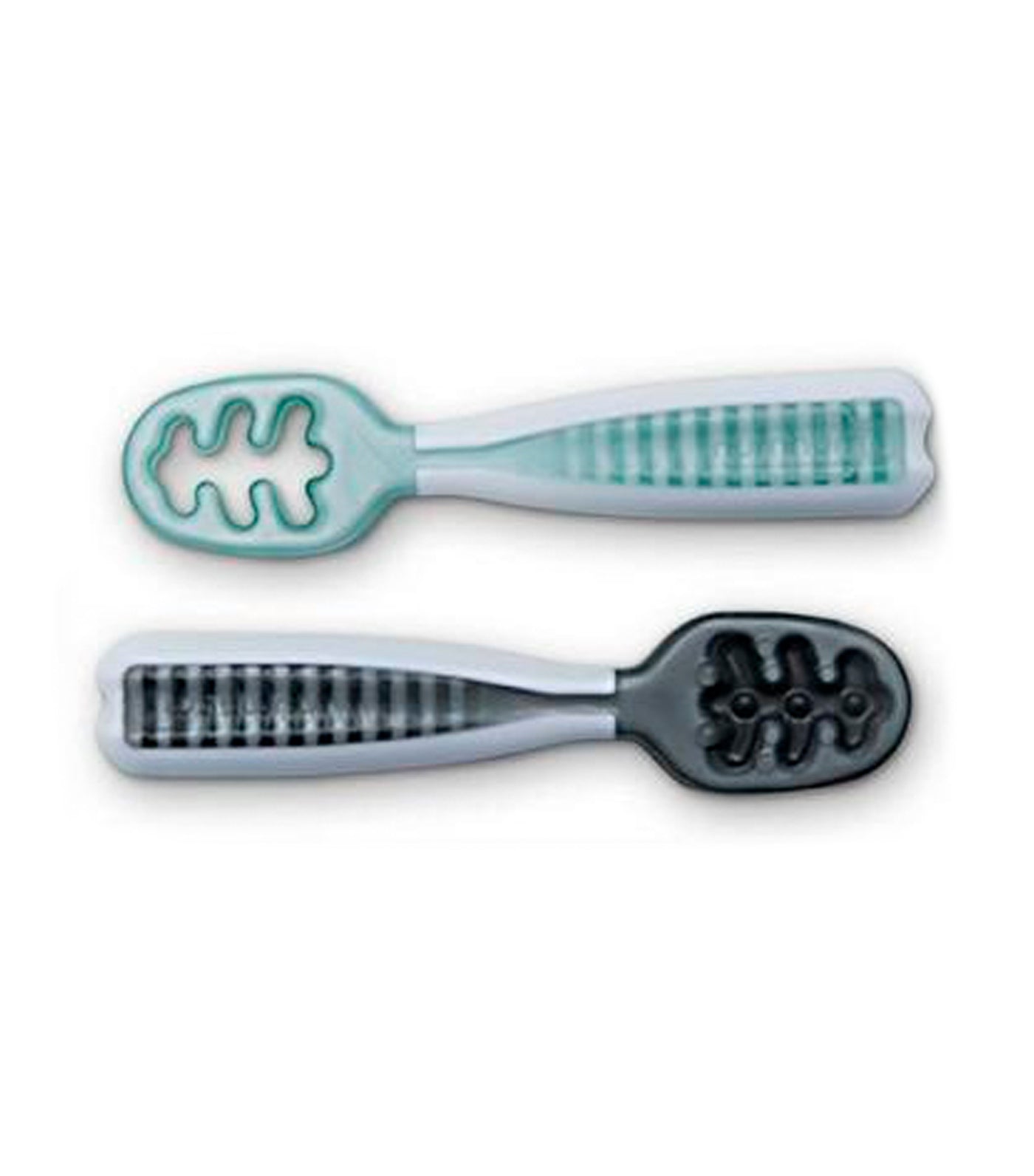numnum glacier green and storm gray pre-spoon gootensils