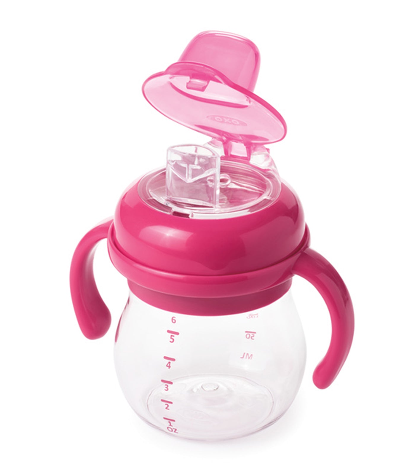 oxo tot pink grow soft spout sippy cup with handles - 6oz