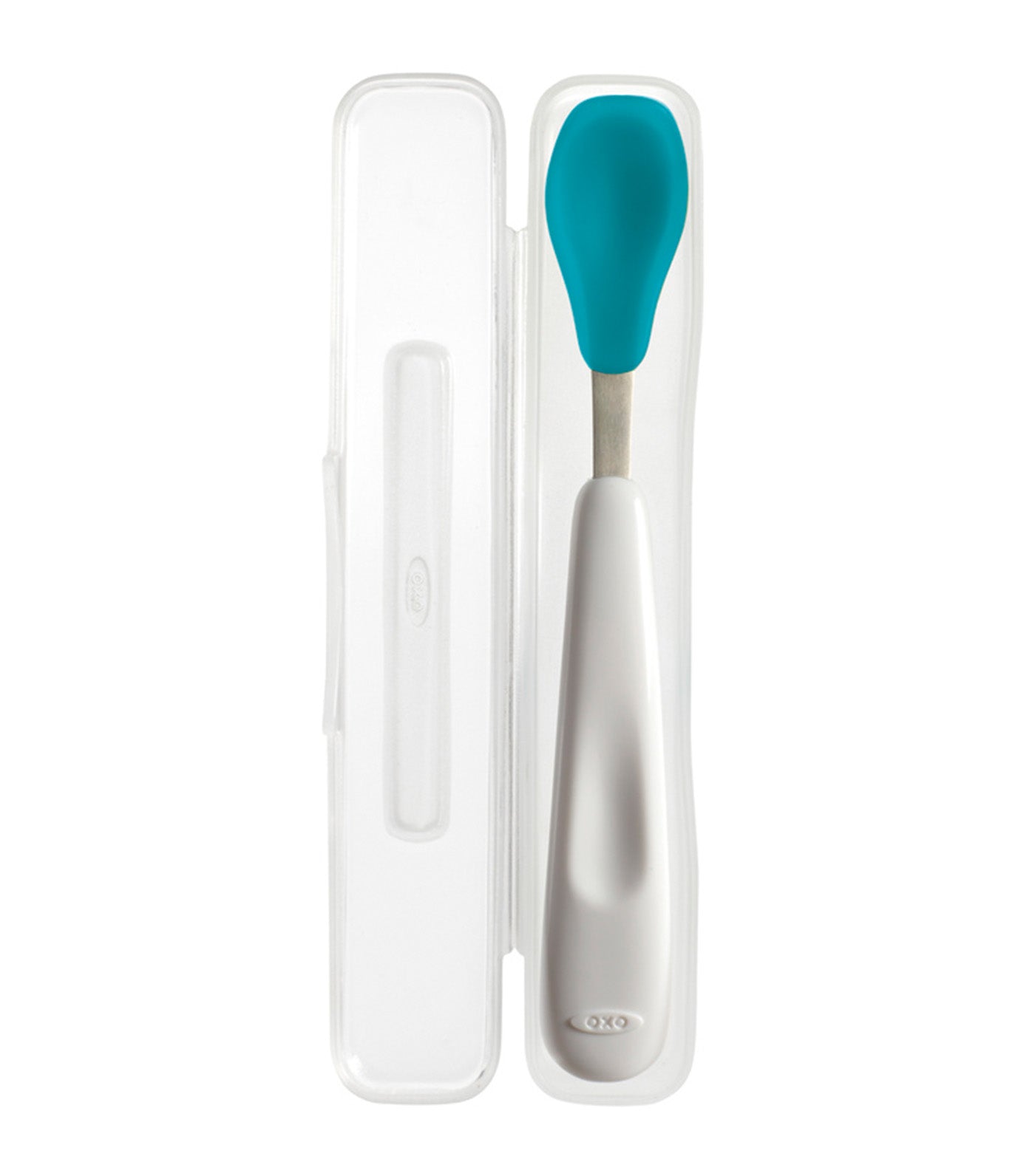 oxo tot on-the-go aqua feeding spoon with travel case