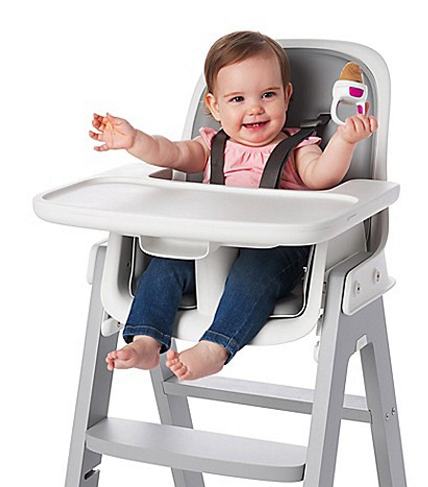 oxo tot pink silicone self-feeder