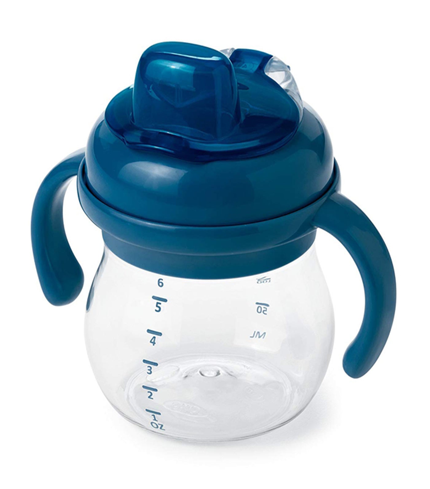 oxo tot navy grow soft spout sippy cup with handles - 6oz