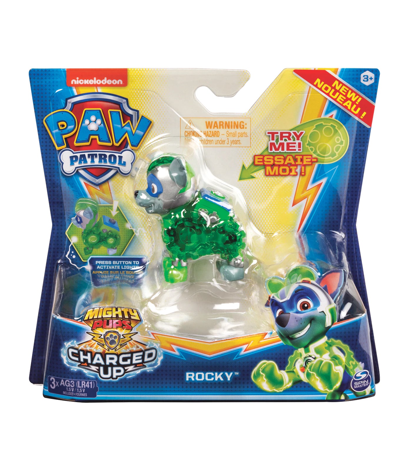 paw patrol mighty pups charged up - rocky