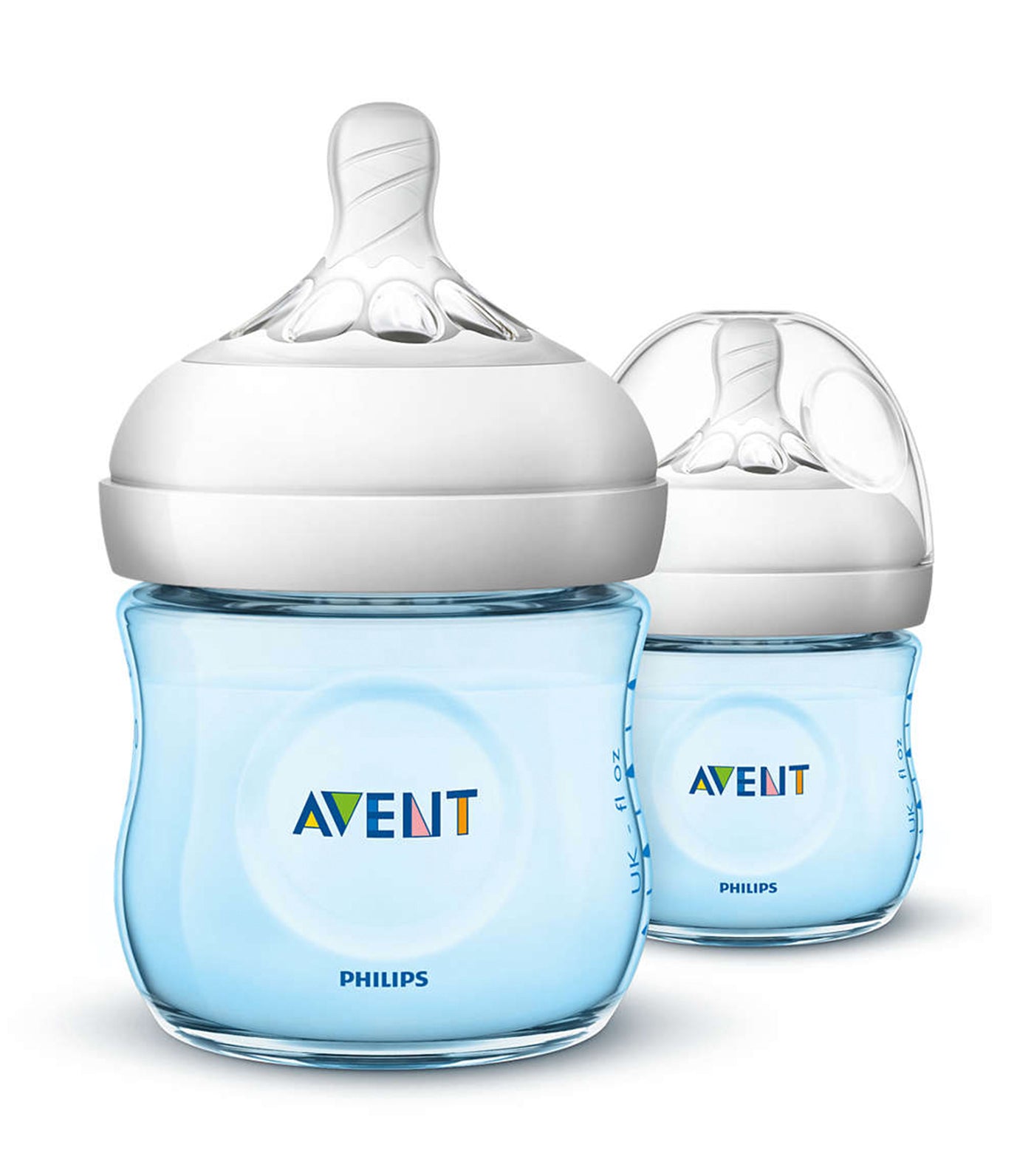 philips avent blue natural baby bottle 4oz (twin pack)
