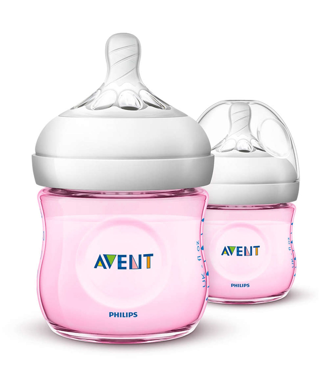 philips avent pink natural baby bottle 4oz (twin pack)