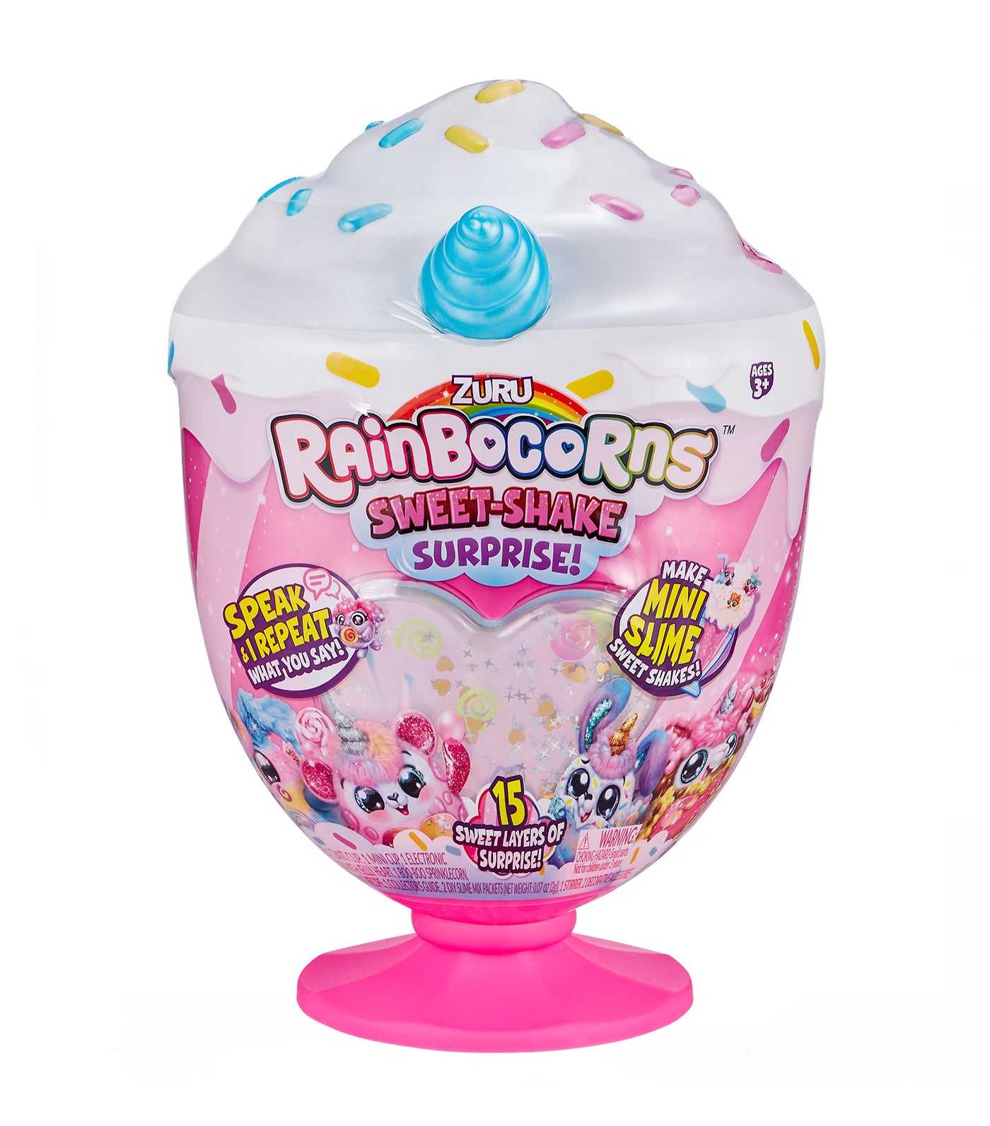 rainbocorns cyan horn sweet shake surprise