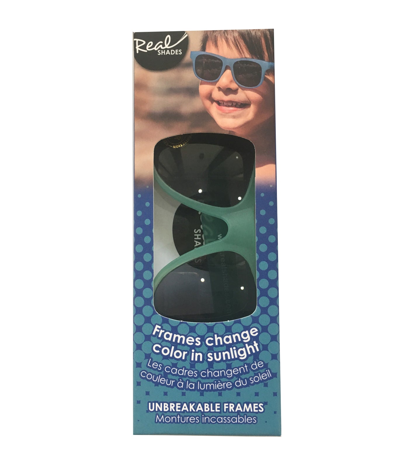 real shades light green to blue switch color-changing sunglasses