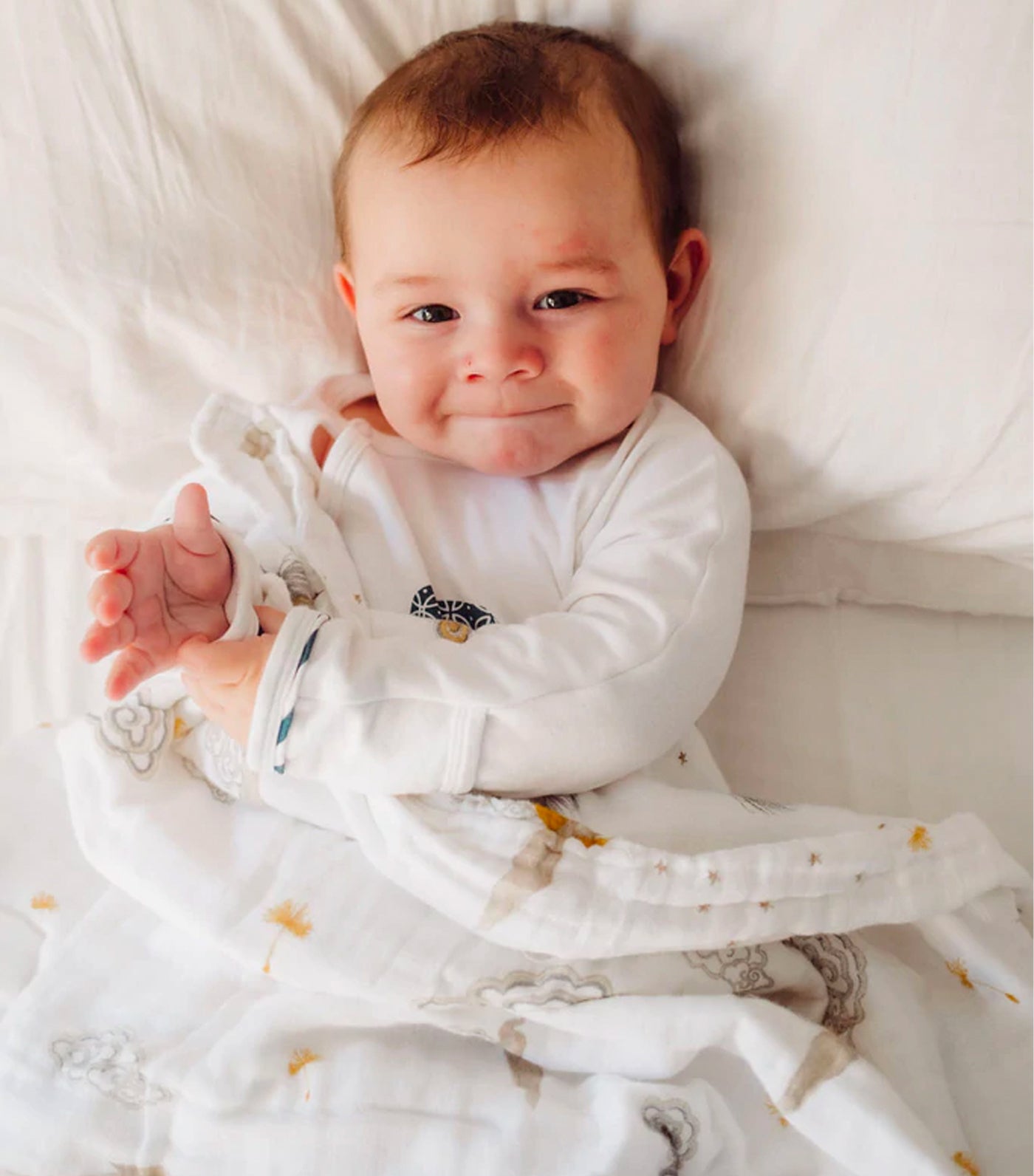 Malabar Baby Organic Muslin Snug Blanket (Reversible)