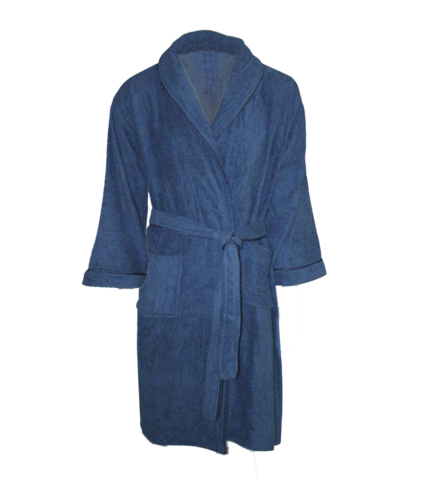 bloomsfield terry bathrobe - blue
