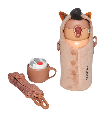 roobetter brown 550ml insulated water bottle - horse