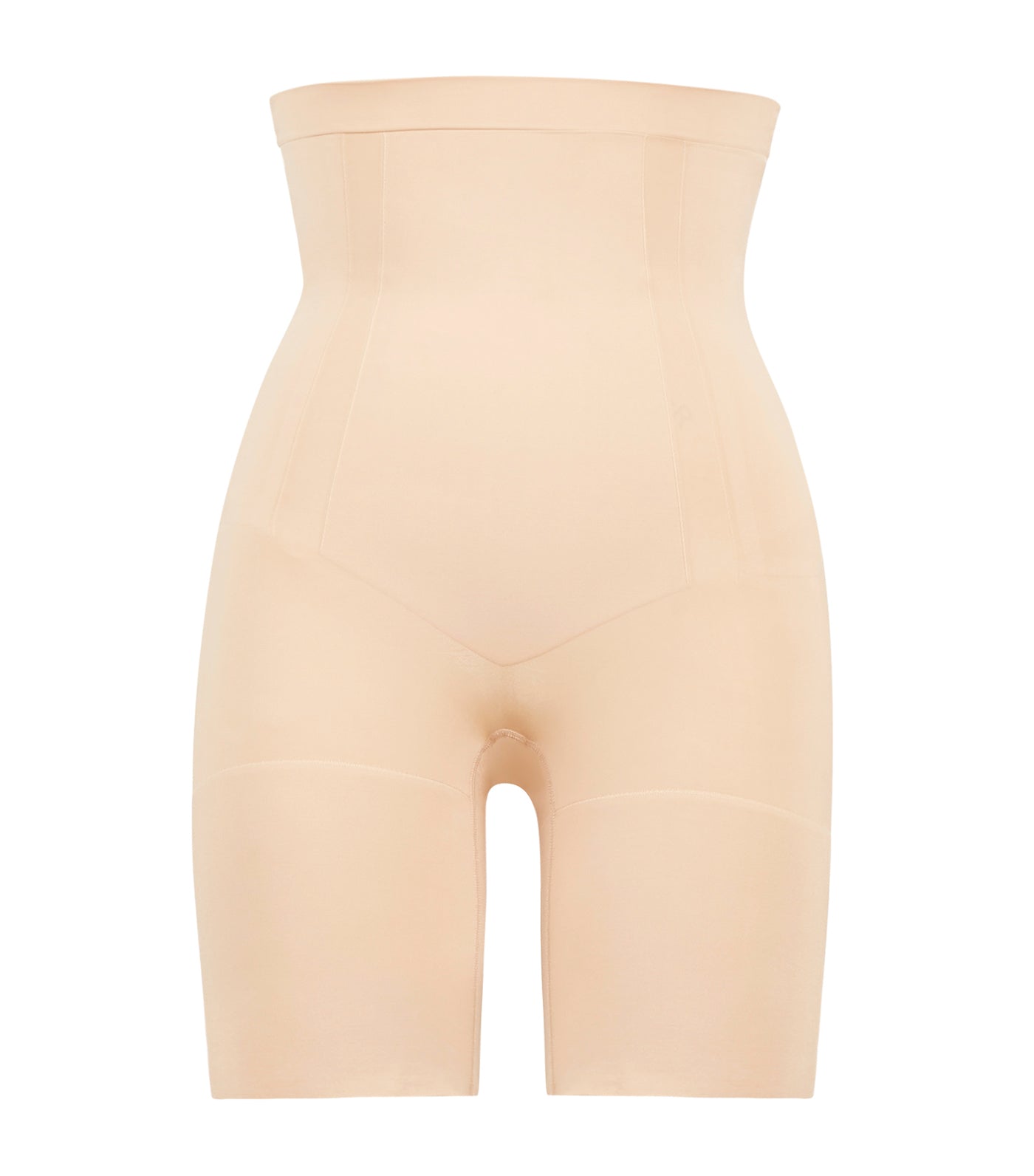 spanx oncore hi-waist mid-thigh short soft nude