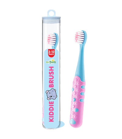 tiny buds pink and blue kiddie toothbrush (3-12 years)