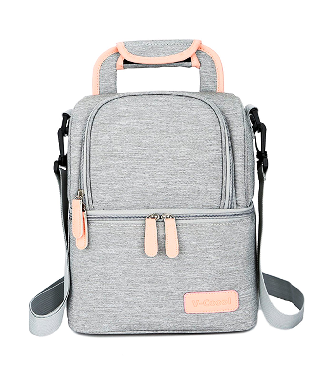 v-coool gray breast pump insulated cooler backpack