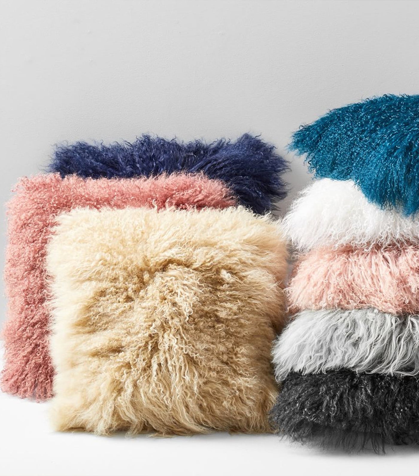 west elm mongolian lamb pillow cover 16x16