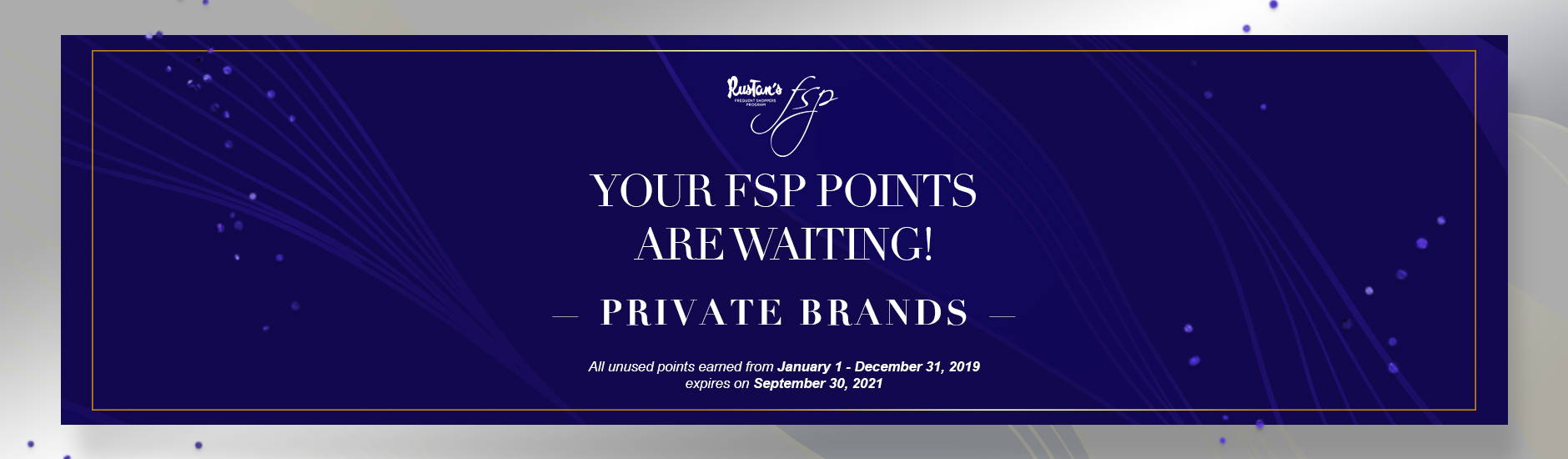 Your FSP Points are Waiting this September: Private Brands