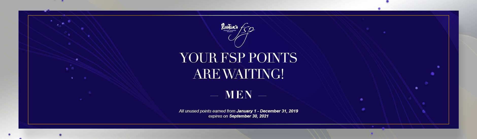 Your FSP Points are Waiting this September: Men