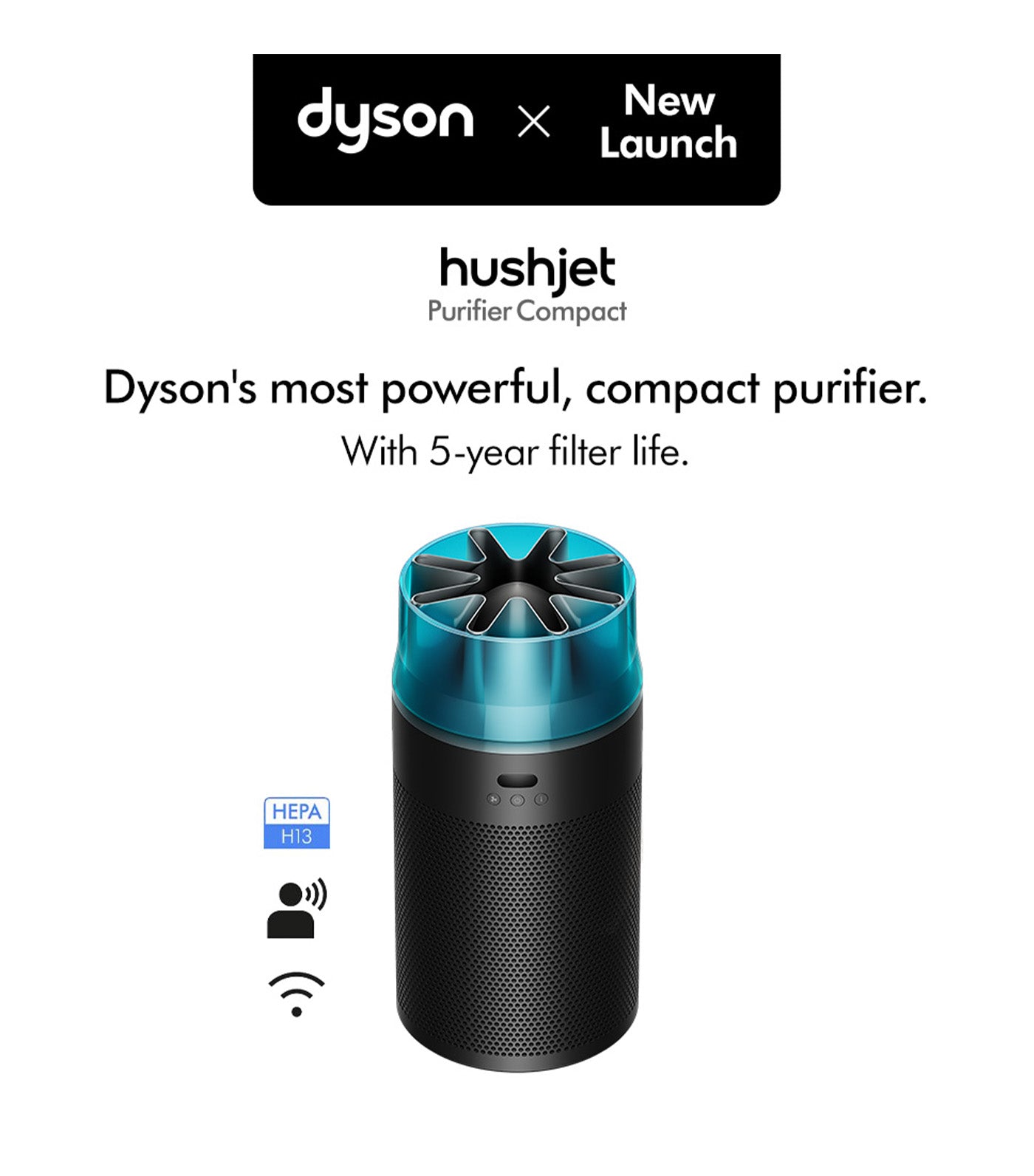 Dyson HushJet™ Purifier Compact HJ10 Black