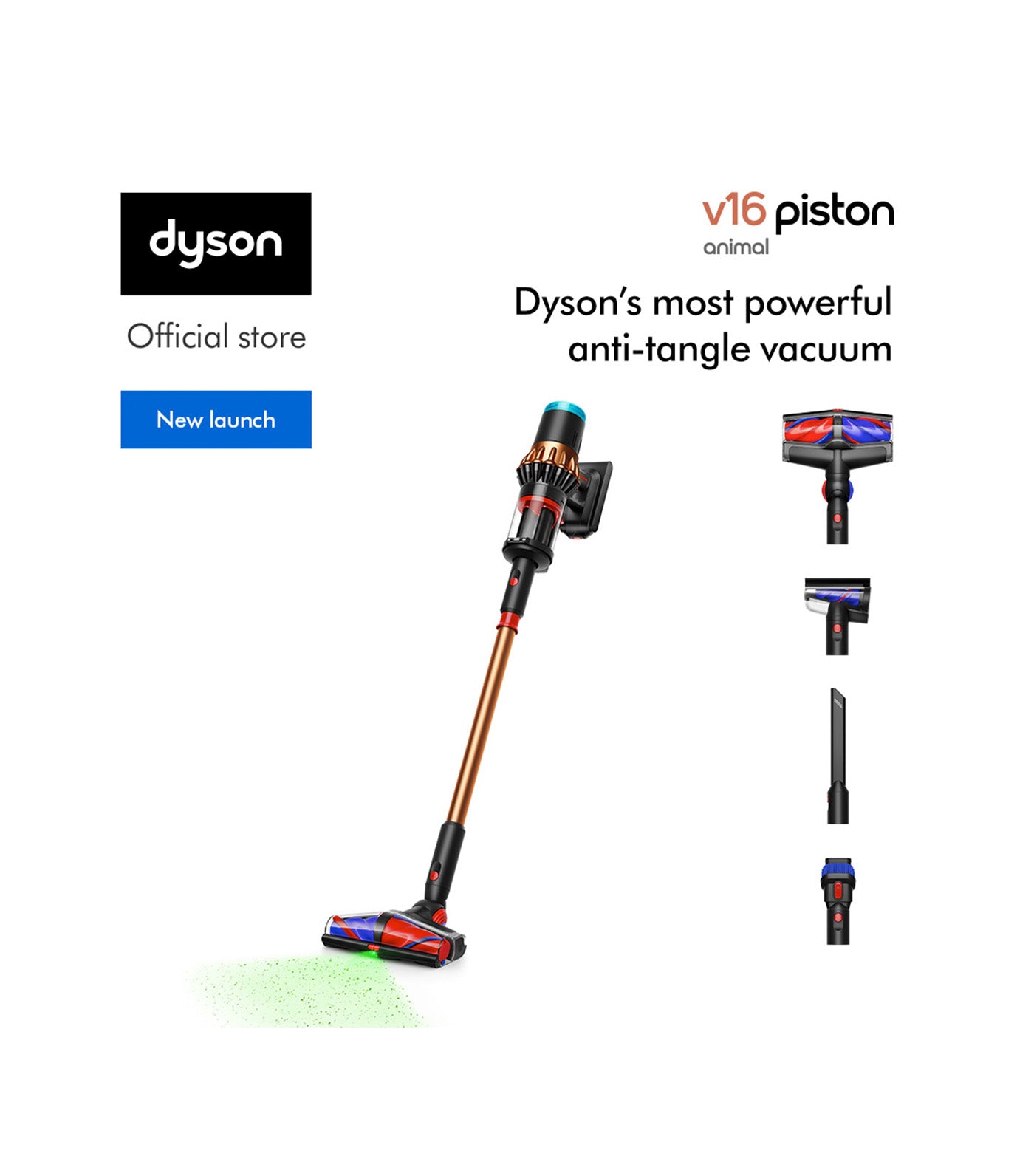 V16 Piston Animal Cordless Vacuum Bright Copper