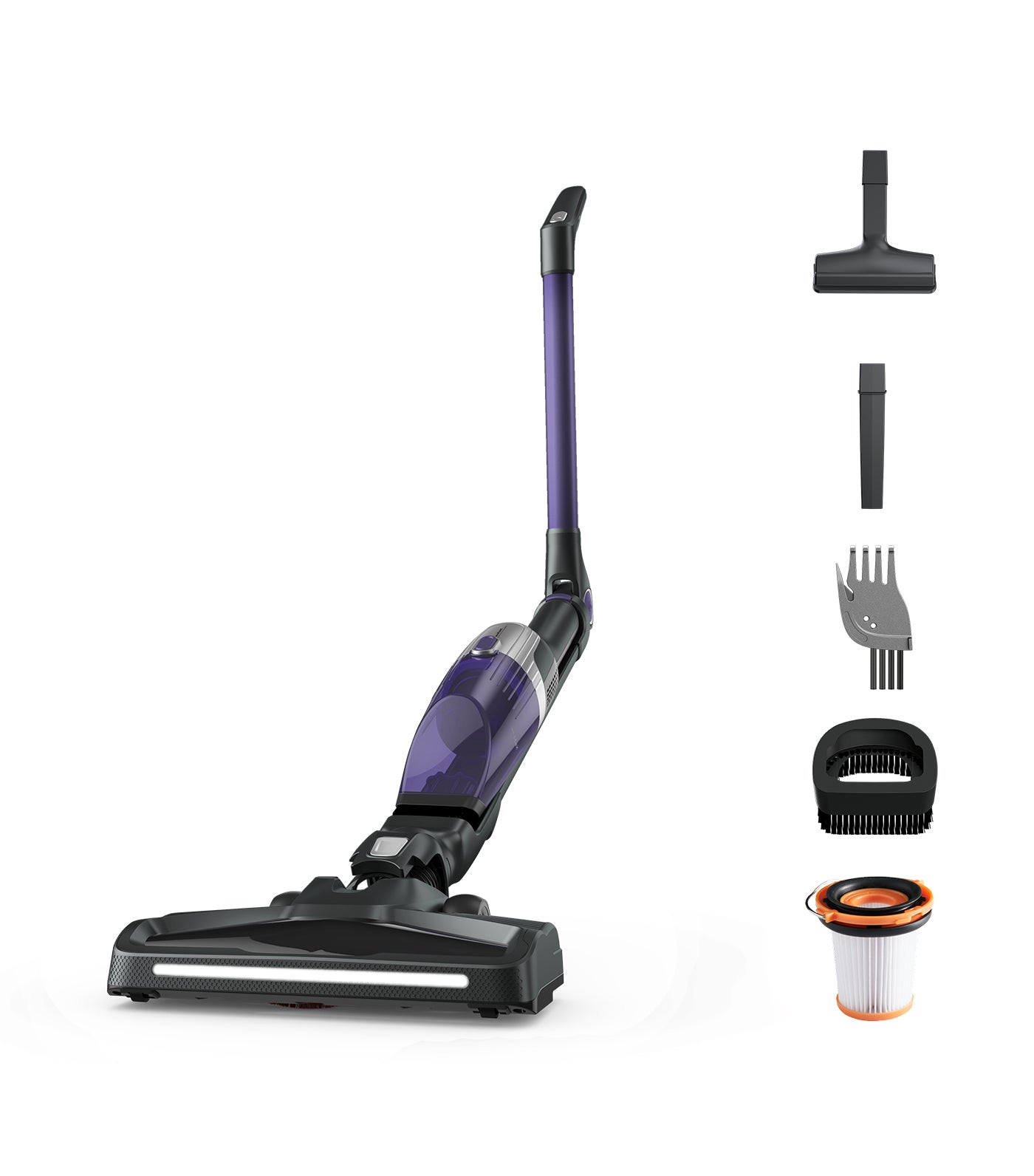 XTREM Compact Cordless Vacuum Cleaner 2-in-1 Purple and Black