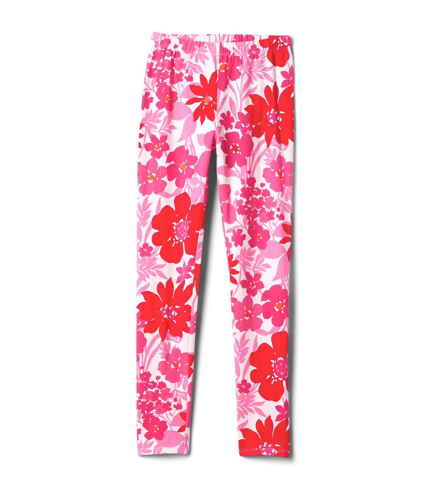 Kids Stretch Jersey Leggings Pink Floral