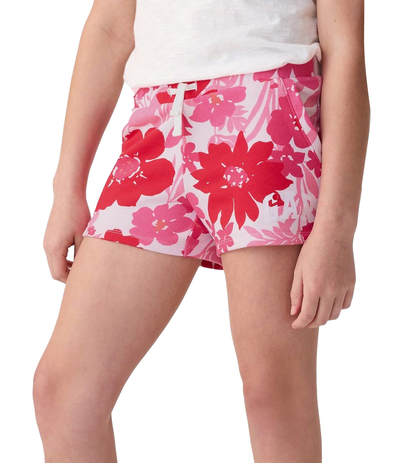 Logo Pull-On Shorts Pink Floral