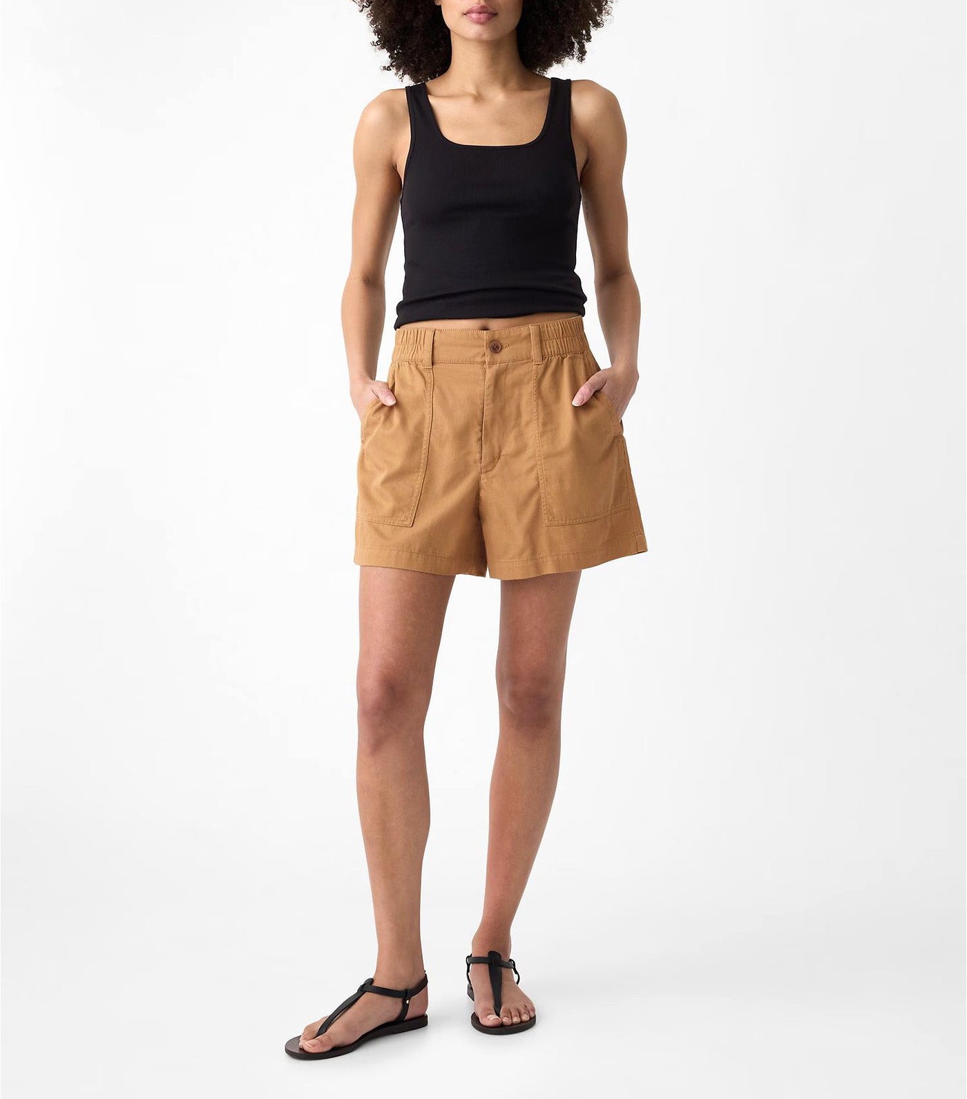 4" High Rise Easy Utility Shorts Pretzel