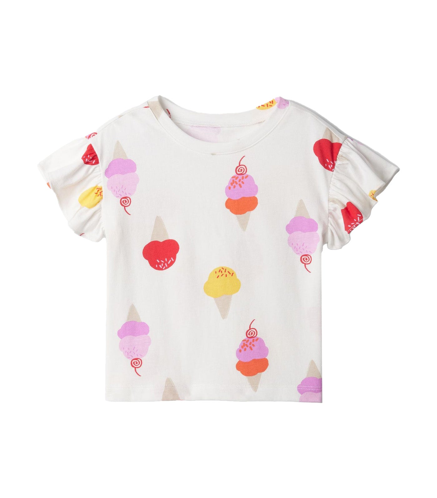 Toddler Mix and Match Ruffle T-Shirt Ice Cream Cone