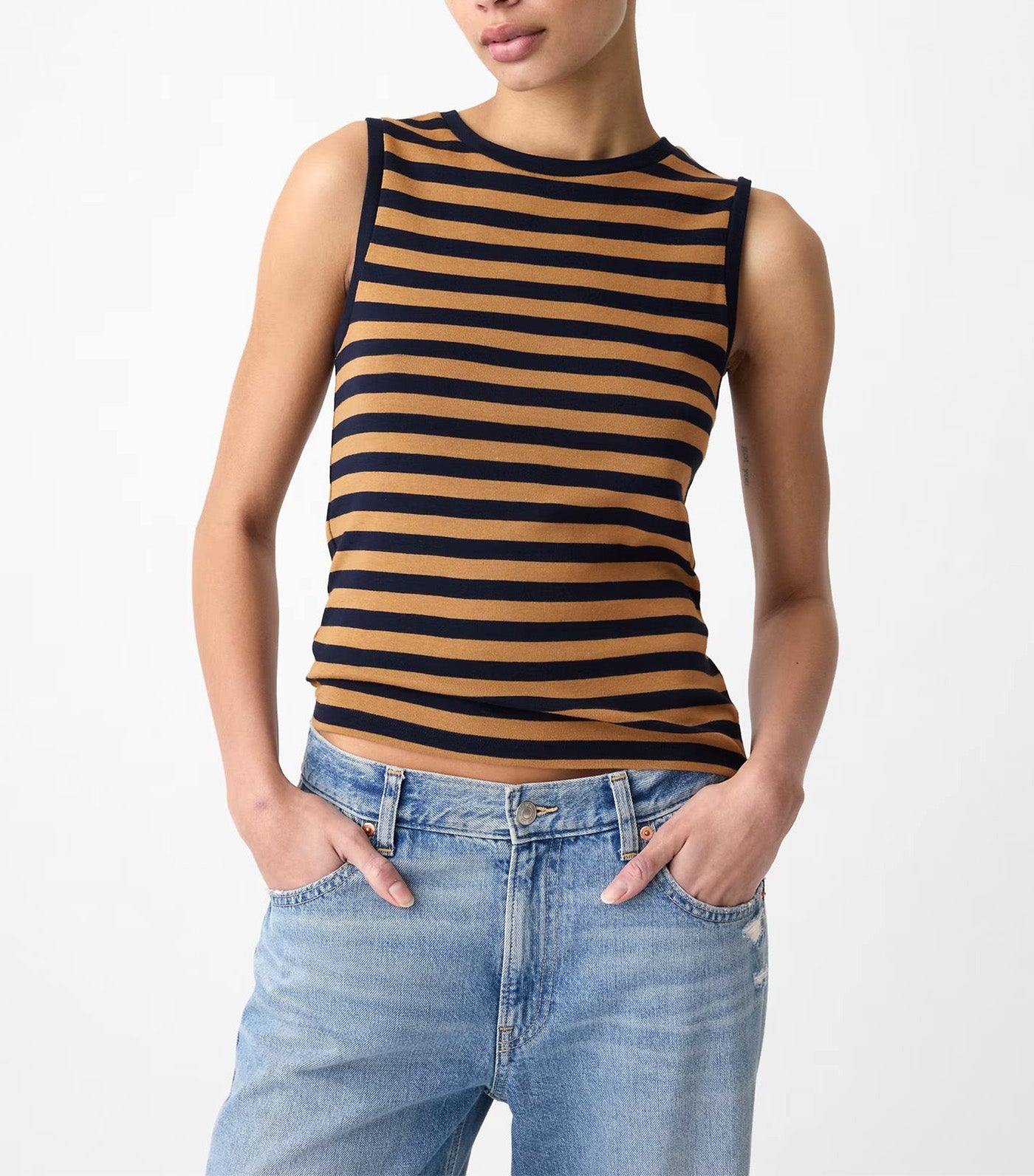 Stripe Tank Top Pretzel Stripe