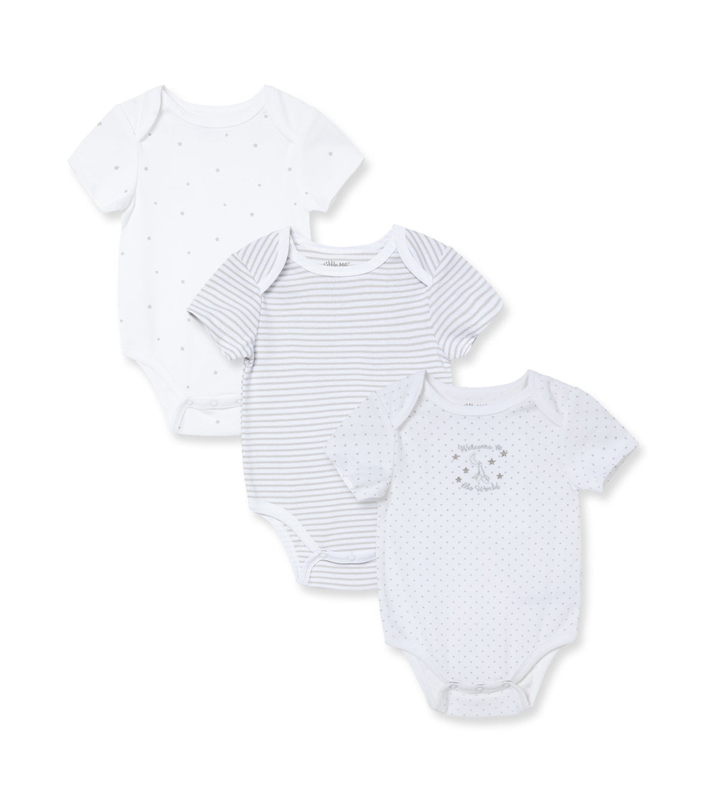 Welcome World 3-pack Bodysuit White Print