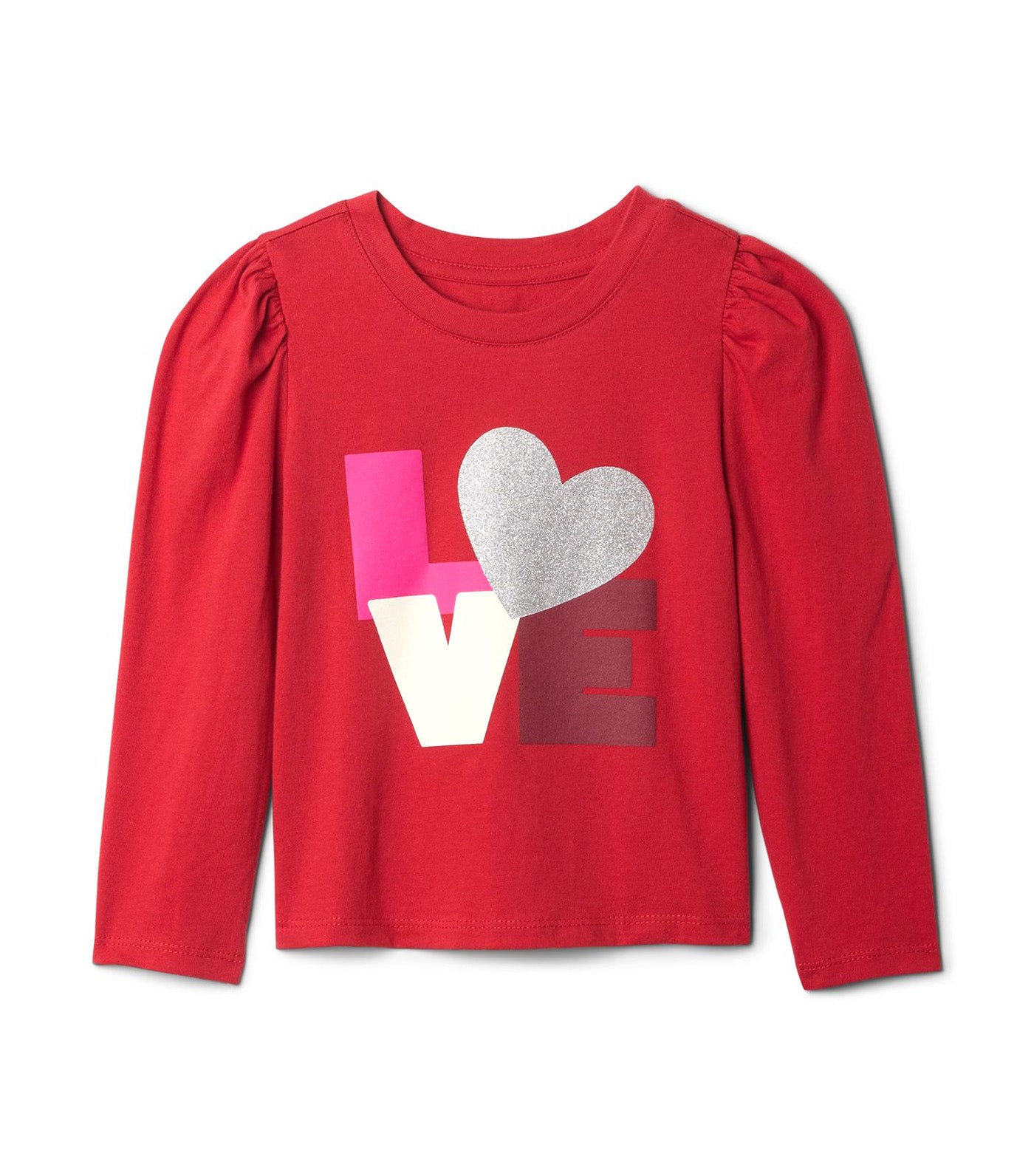 Toddler Mix and Match Puff Sleeve T-Shirt Modern Red