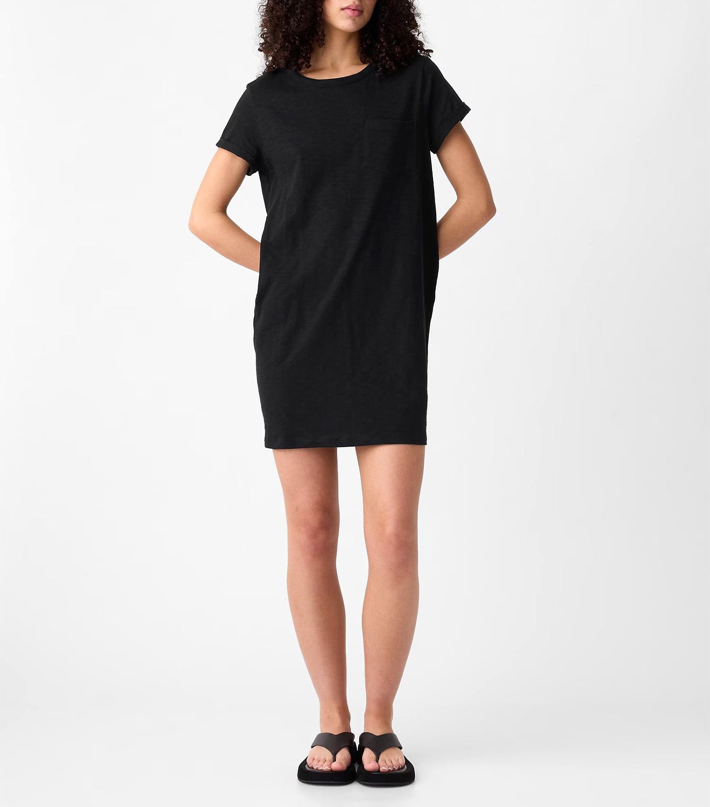 Pocket T-Shirt Dress True Black