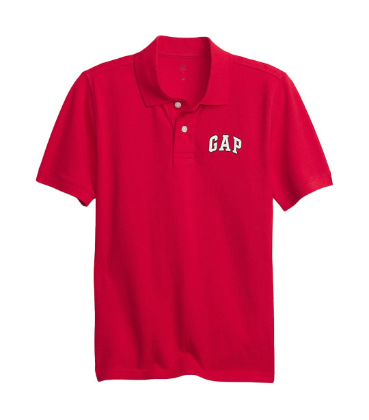 Kids Gap Logo Pique Polo Shirt Pure Red V2