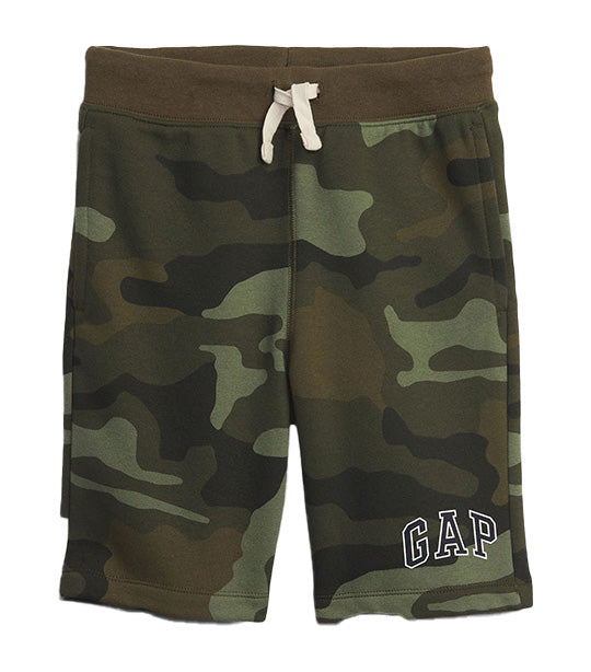 Kids Gap Logo Pull-On Shorts Green Camo