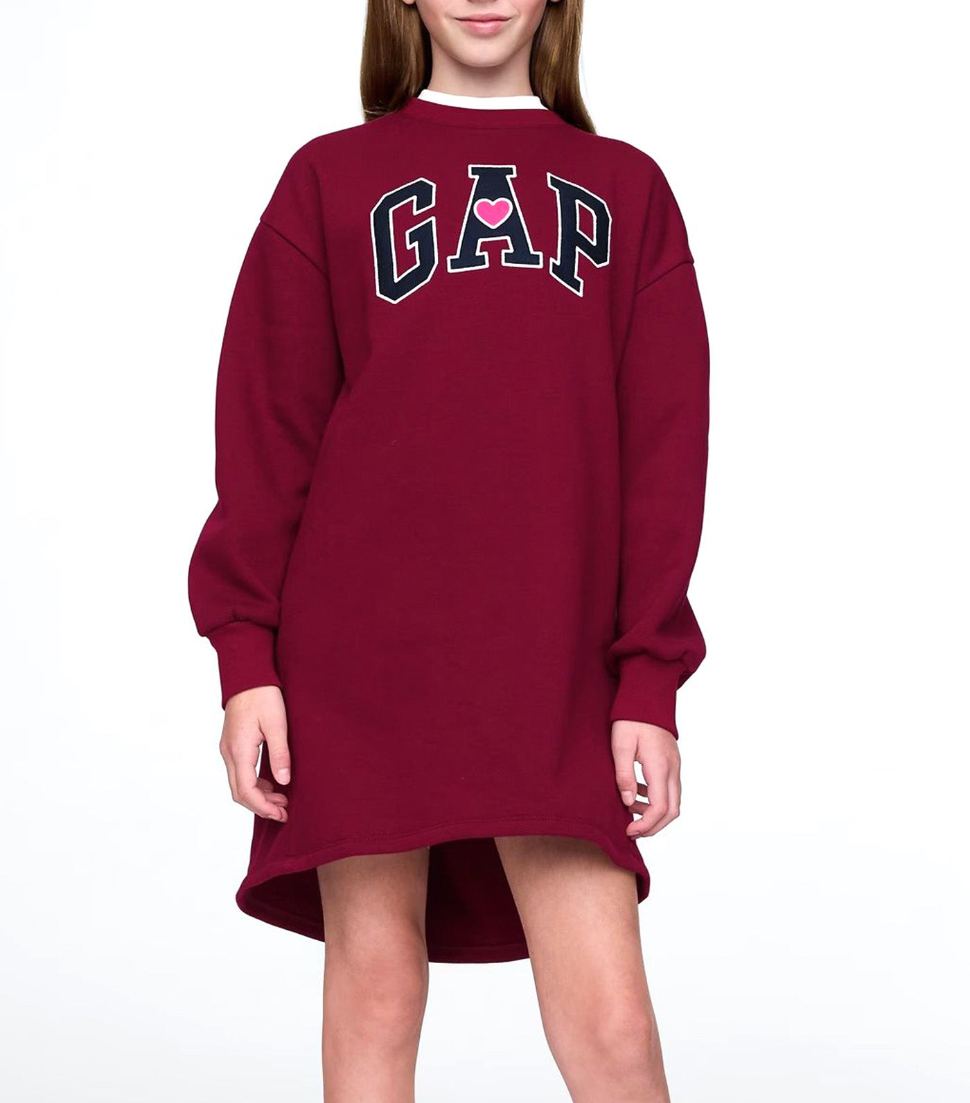 Kids Vintage Soft Logo Sweatshirt Dress Red Delicious