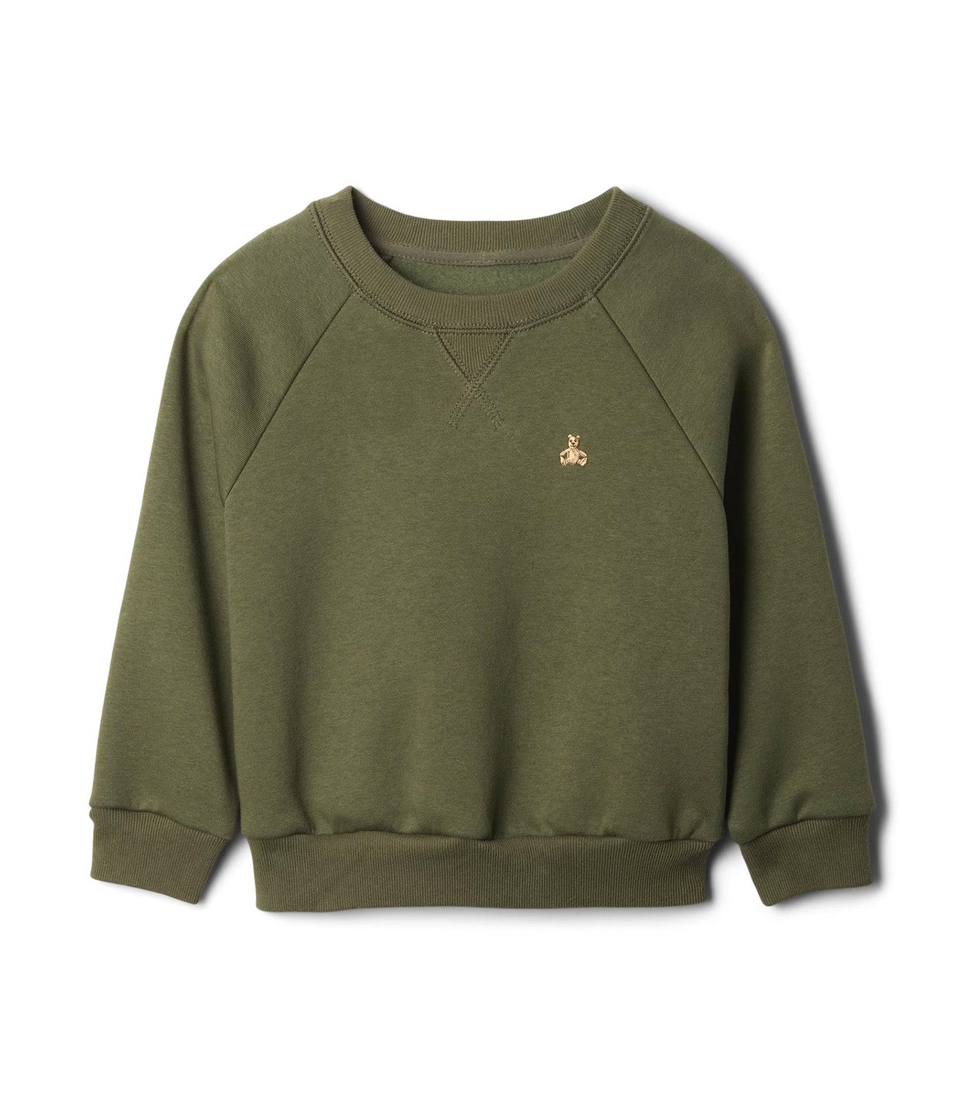 Toddler Relaxed Fleece Sweatshirt Army Jacket Green