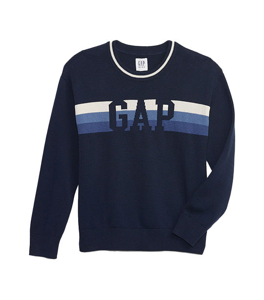Kids Gap Logo Intarsia Sweater Tapestry Navy