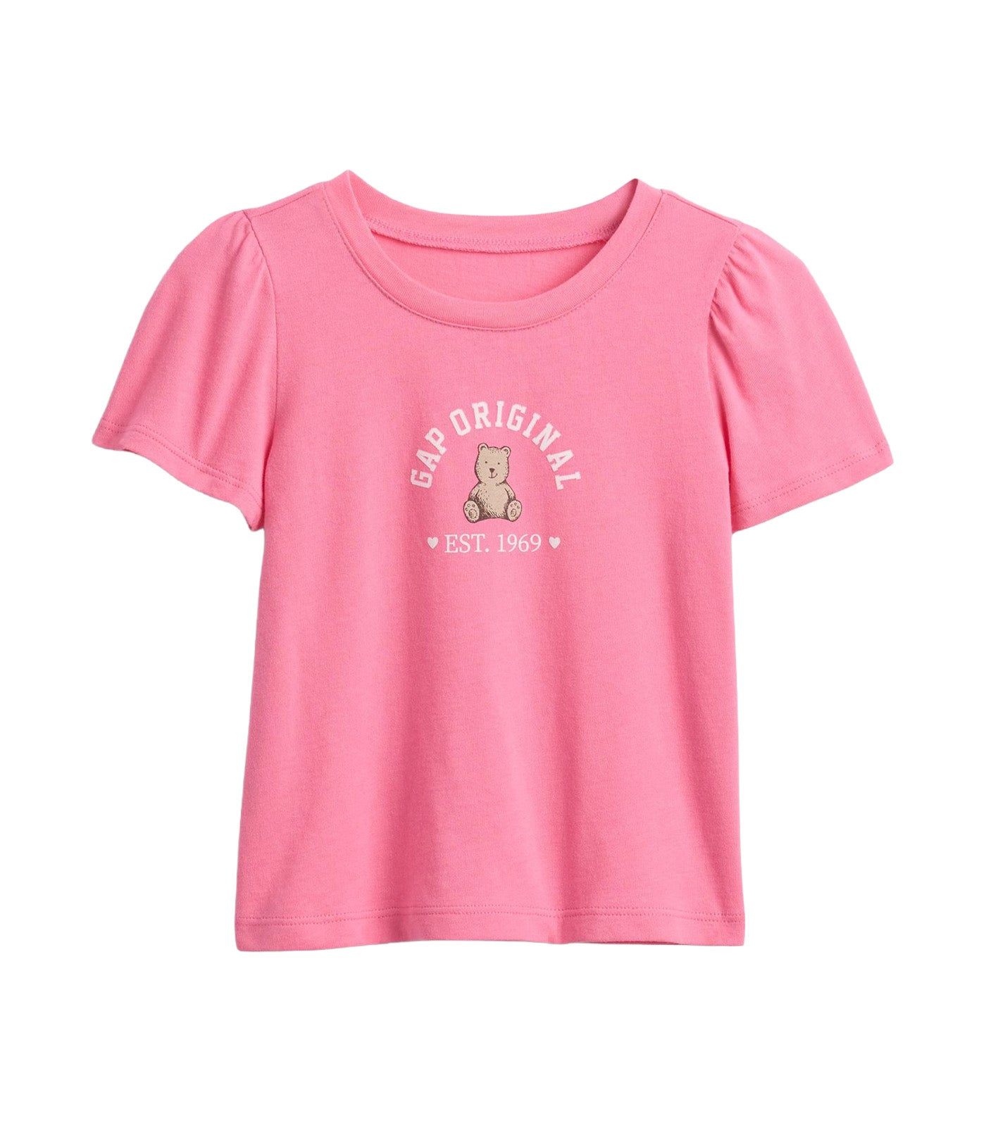 Gap Kids Baby and Toddler Brannan Bear Gap Logo T-Shirt Neon Pink Rose