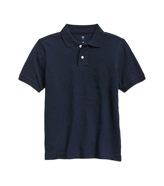 Kids Uniform Pique Polo Shirt True Indigo