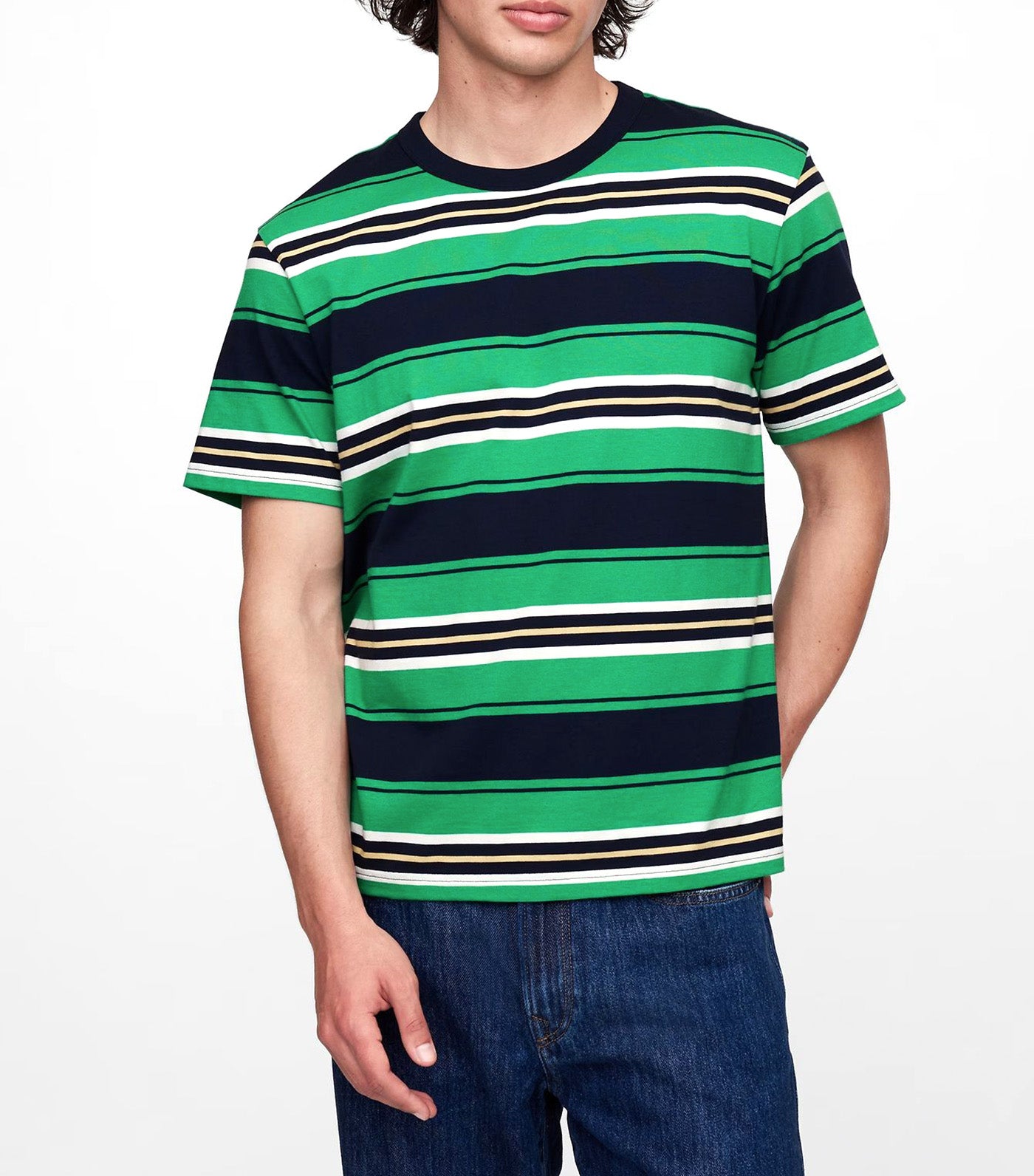 GAP Original T-Shirt Green Stripe
