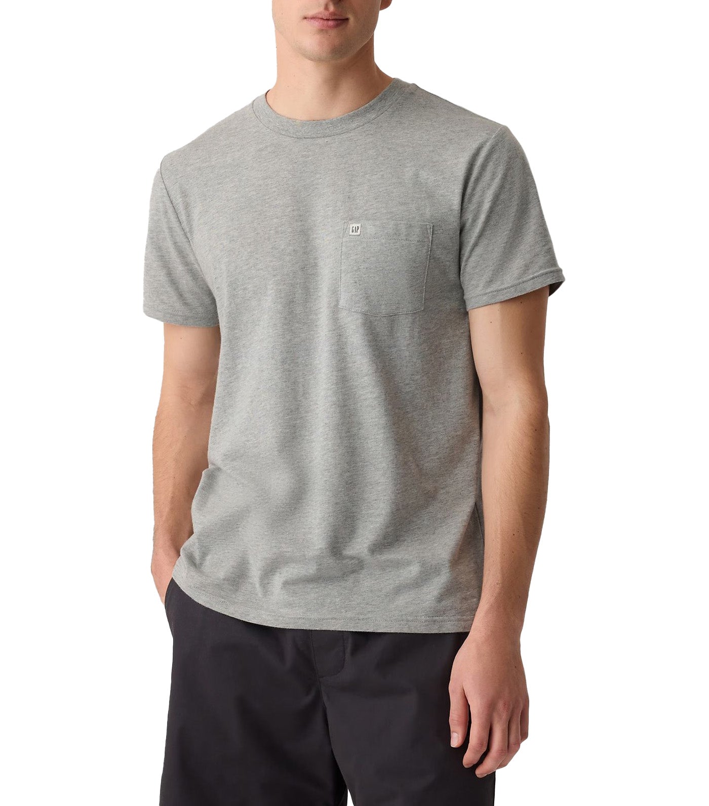 Organic Cotton Pocket T-Shirt Gray Heather