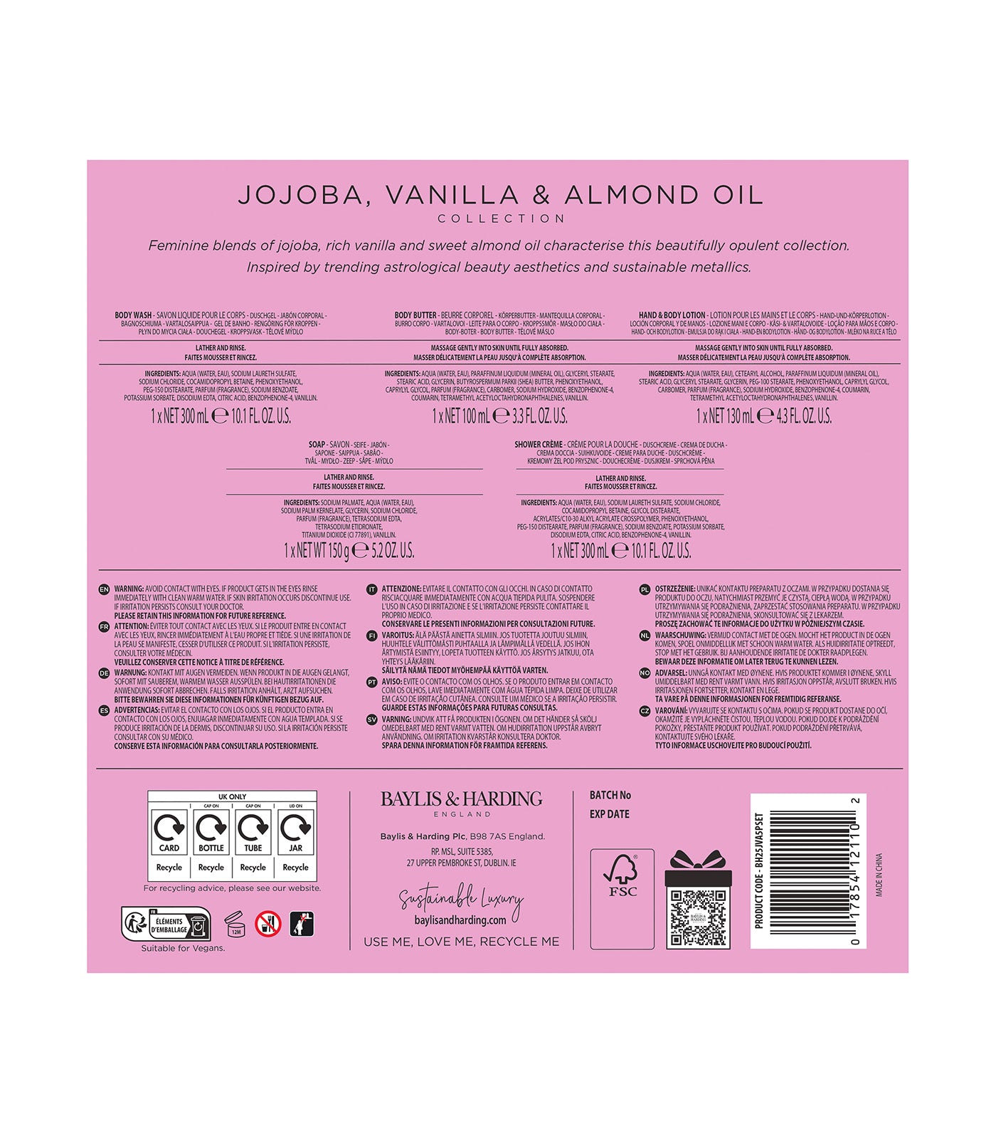 Jojoba, Vanilla & Almond Perfect Pamper Gift Set