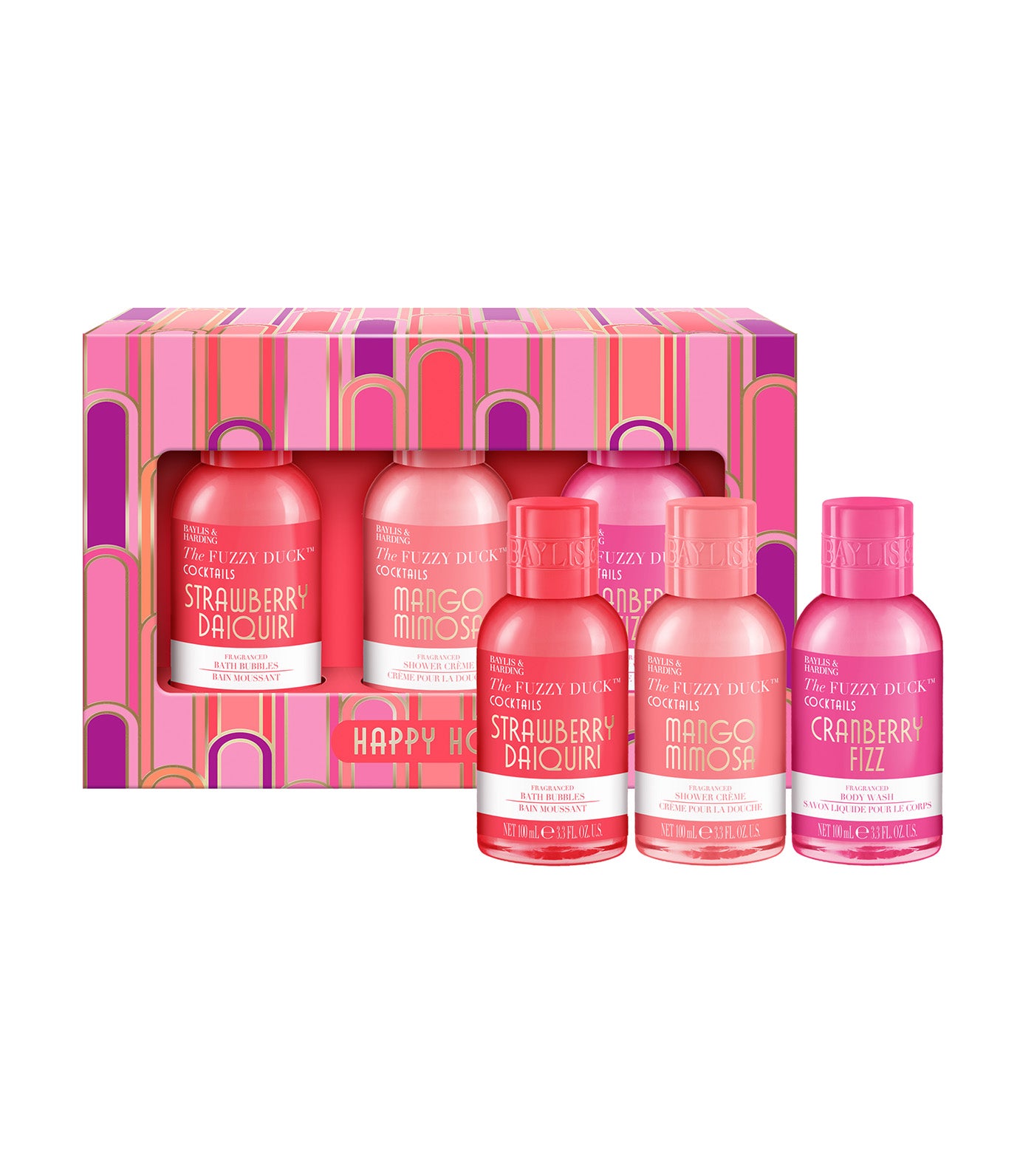 The Fuzzy Duck Cotswold Cocktails Luxury Mini Indulgent Shower Gift Set