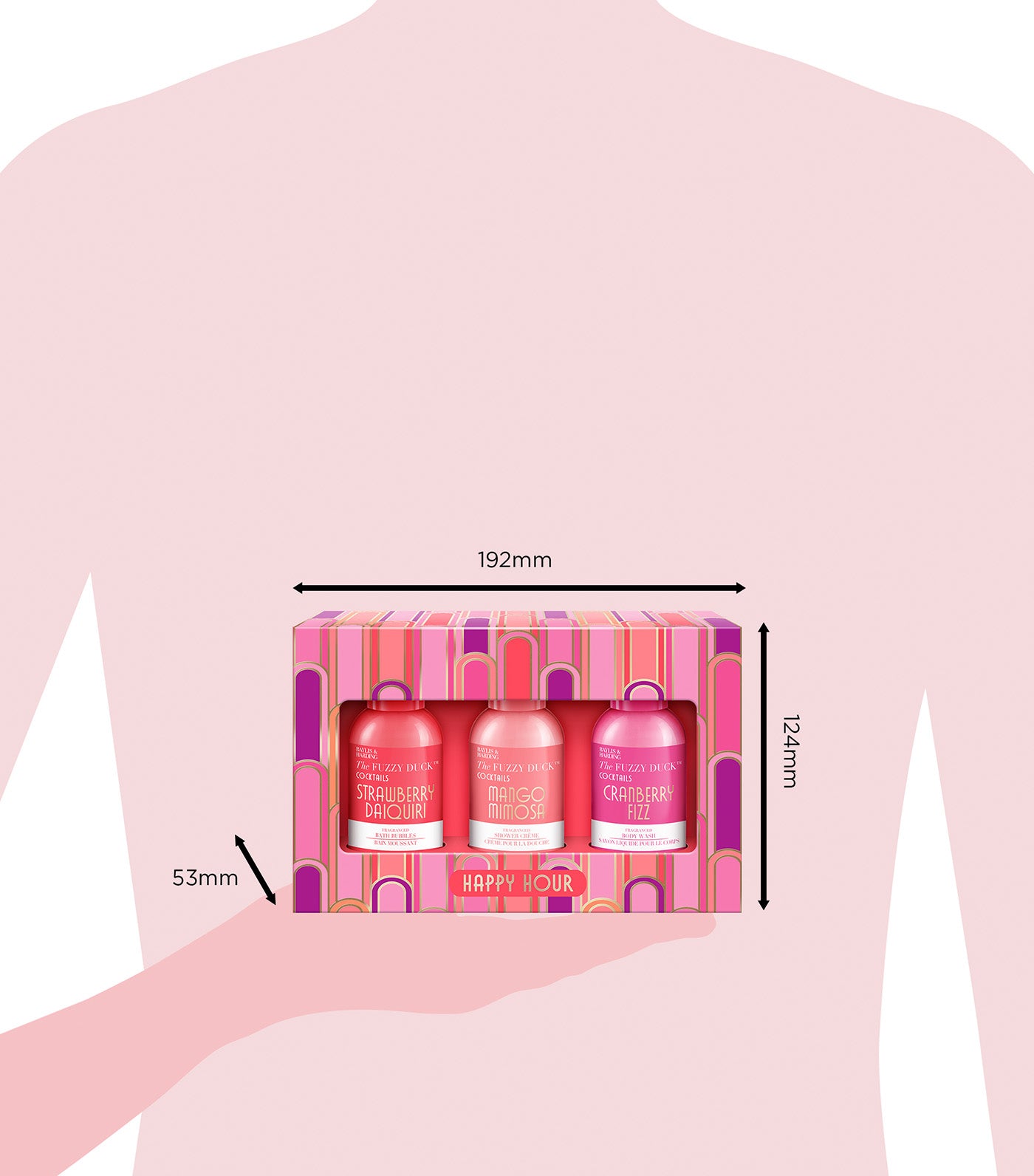 The Fuzzy Duck Cotswold Cocktails Luxury Mini Indulgent Shower Gift Set