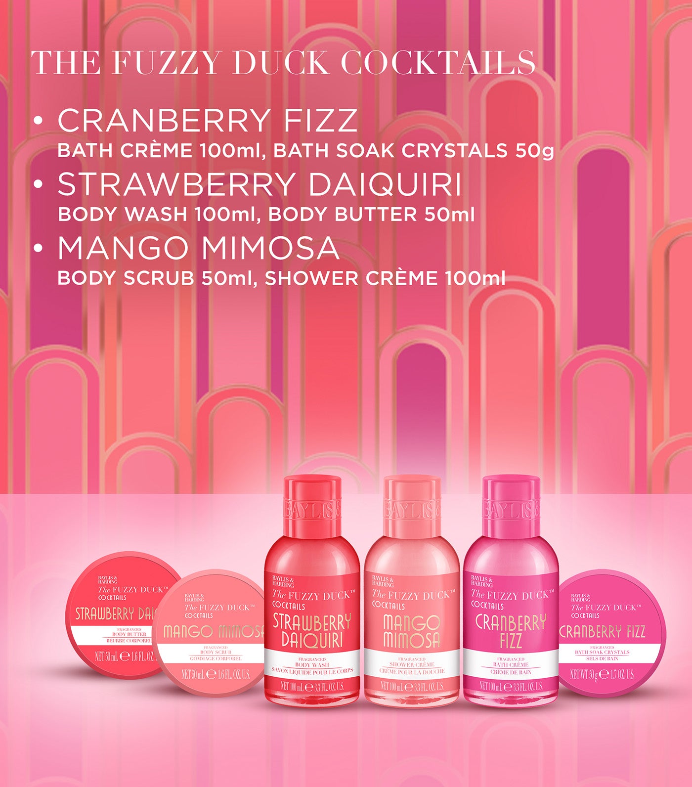 The Fuzzy Duck Cotswold Cocktails Indulgent Body Care Gift Set