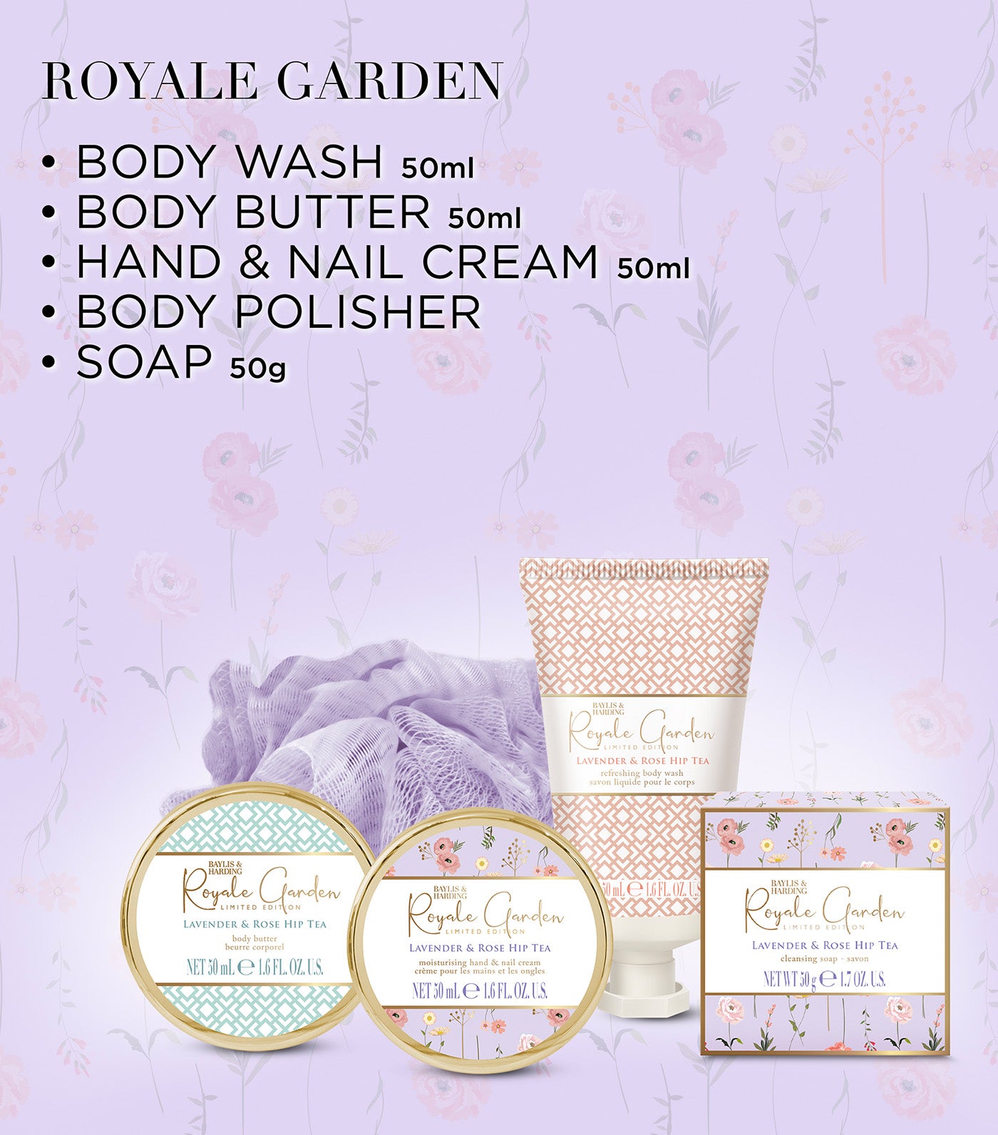 Royale Garden Luxury Pamper Keepsake Tin Gift Set